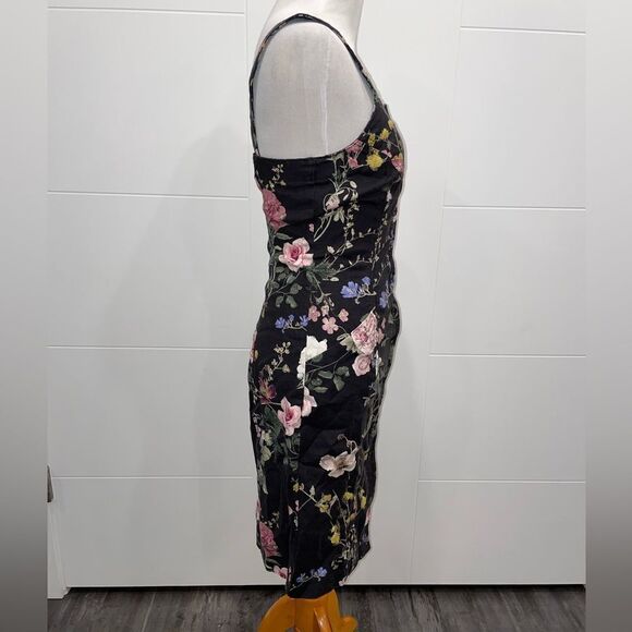 Black denim, overalls, Level 99 floral Amelia dress - Picture 8 of 11